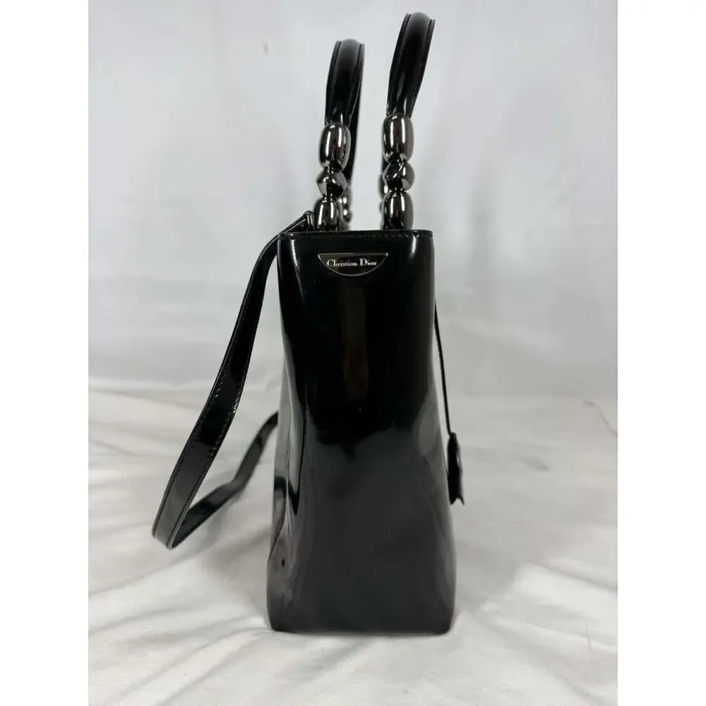 Christian Dior Black Patent Handbag Malice SPB-SH 371961